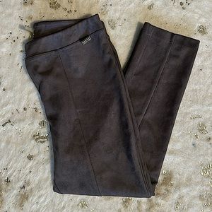 Calvin Klein Brown Suede Skinny Pants. Size L